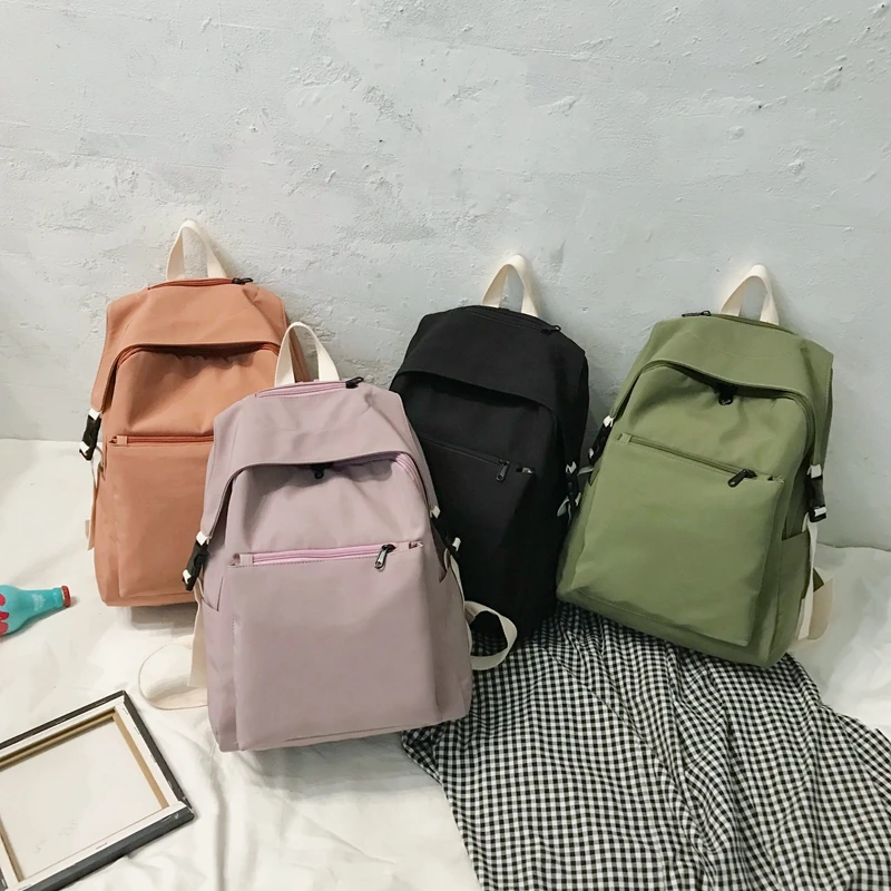 Однотонный женский рюкзак новый тренд водонепроницаемый дорожный школьный для