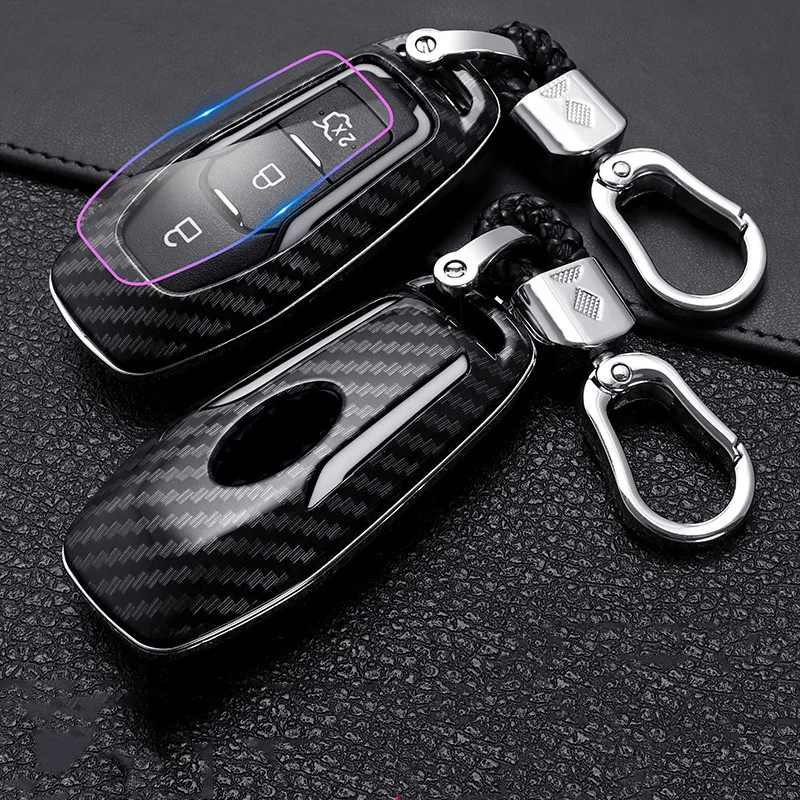 

Car Key Case Cover Key Bag for Ford Focus Mk3 Mk4 2011-2021 2020 2019 Remote Key Shell Protection Accessories Sticker Styling