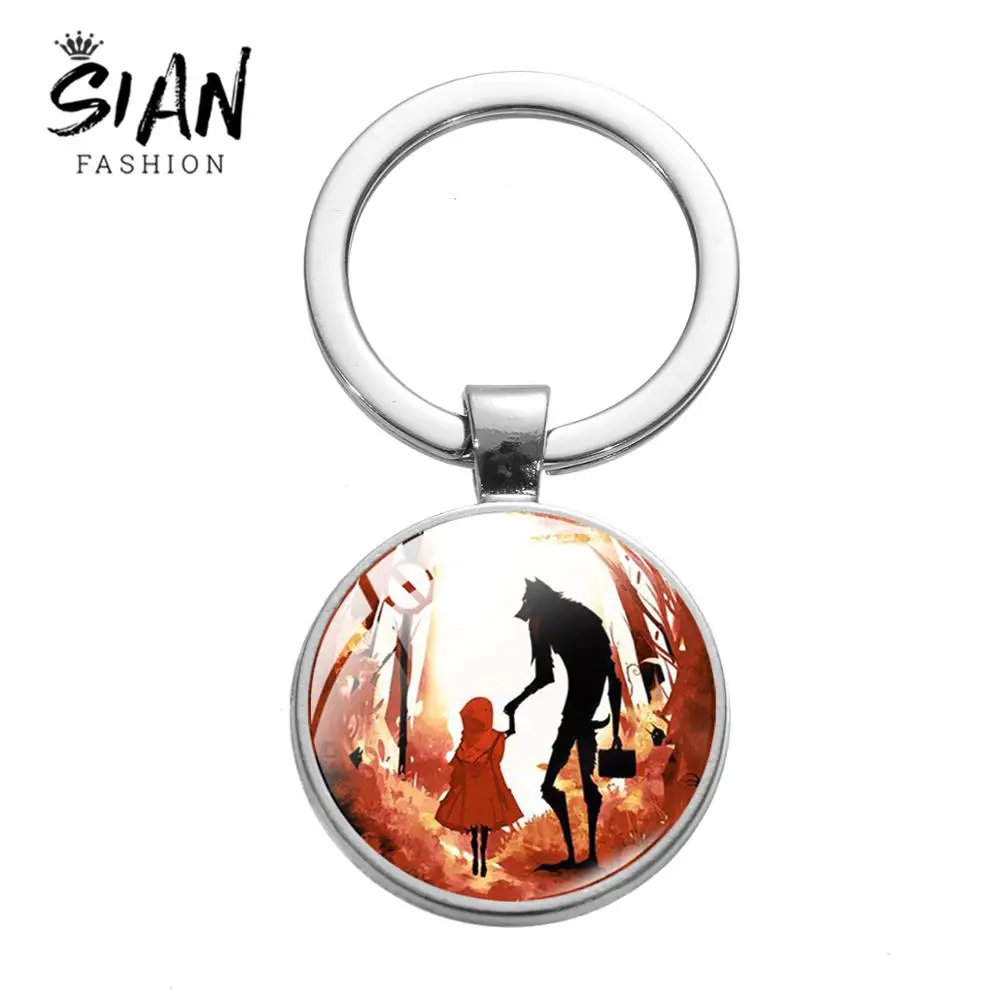 Азиатских последняя Красная Шапочка Сказка брелок Волк и маленькая девочка