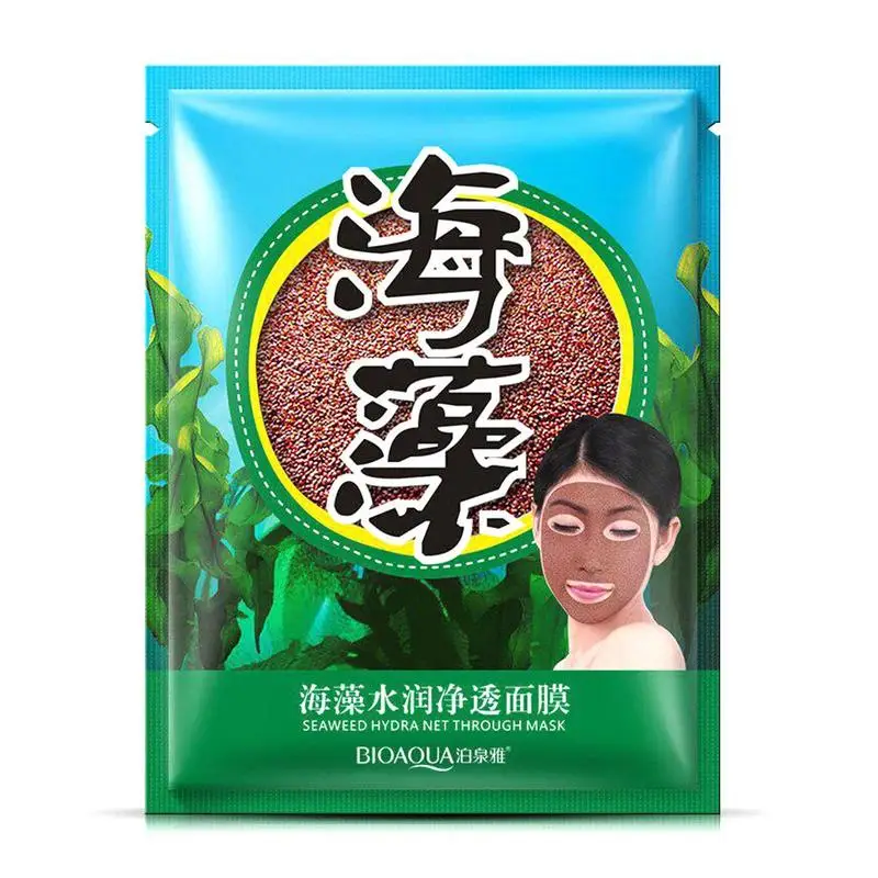 Маска из натуральных водорослей увлажняющая сжимающая поры семена маска для