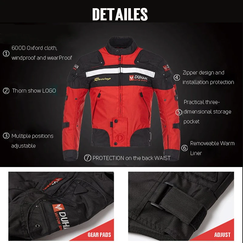 Защитная куртка для мотокросса 5 шт. защитное снаряжение мотоциклетные зимние