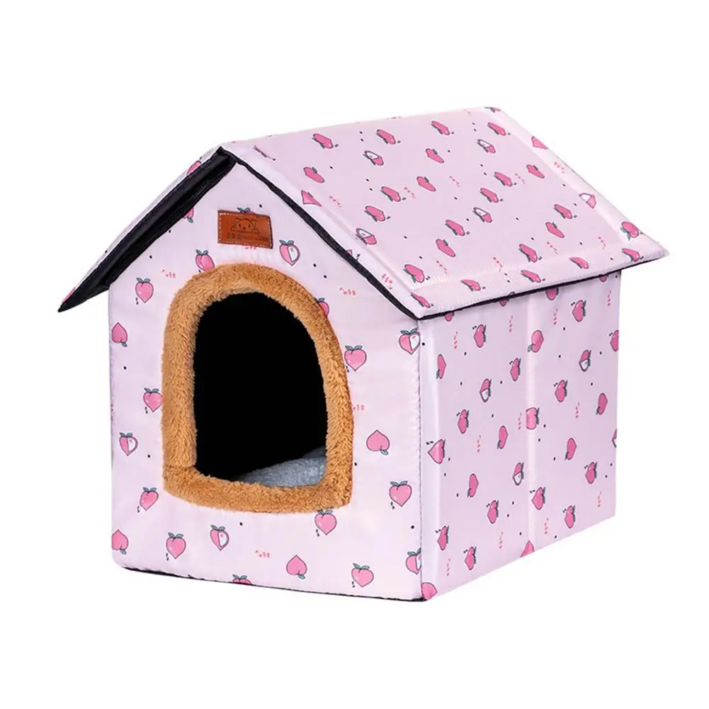 

Soft Warm Pet House Foldable Pet Cat And Dog Bed Detachable Pet Puppy Indoor Outdoor House Waterproof Wear-resistant Cute Pet