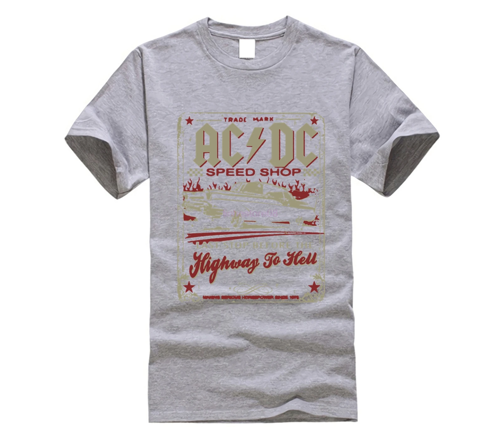 Мужская футболка новый модный бренд футболки от Highway To Hell Speed Shop AC_DC с коротким