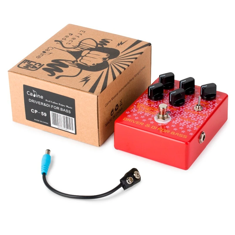 

CALINE CP-59 Driver Electronic Guitar Bass Effects Pedals Bass Amp DI Classic Tube Red Pedal