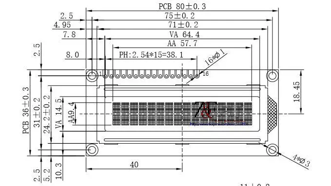 ЖК-экран 1602A дисплей LCM1602A 3 V / 5V синий экран 2 шт./лот | Электронные компоненты и