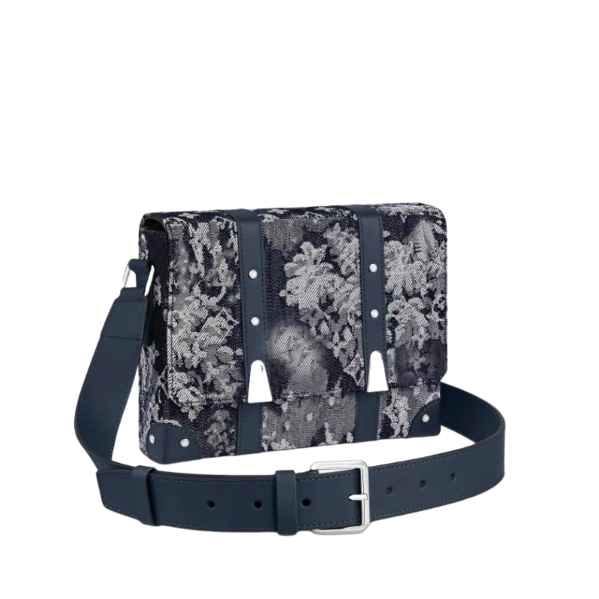 Pаспродажа Серебристая заклепка металлическая красочная Брезентовая кожа с магнитной застежкой Мужская модная сумка-мессенджер мужская сумка через ...