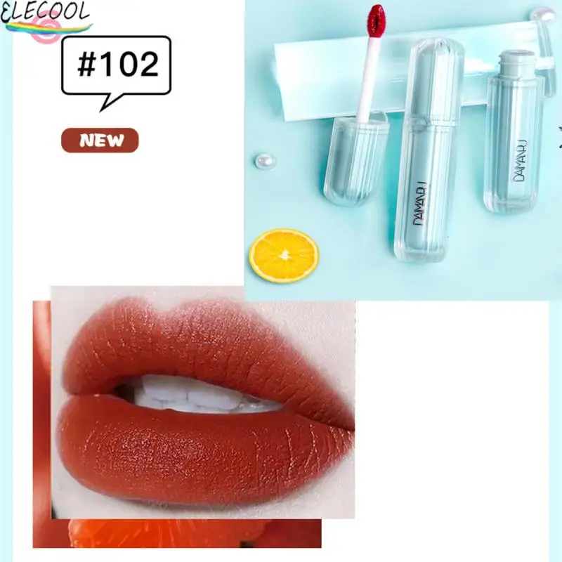 

ELECOOL 6 Colors Lipstick Waterproof Long Lasting Matte Mental Beauty Lip Gloss Makeup Glitter Lip Gloss Beauty Red Lip Tint New