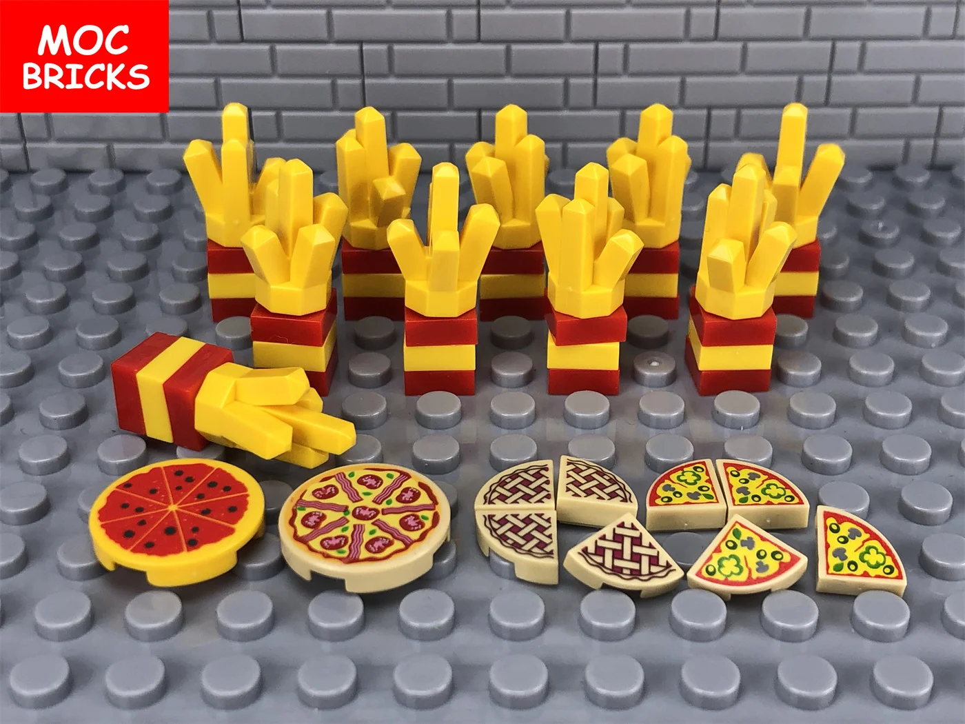 MOC Bricks DIY Food French fries Toys Rock 1 x Crystal 5 Point Educational figures Blocks Kids Gifts | Игрушки и хобби