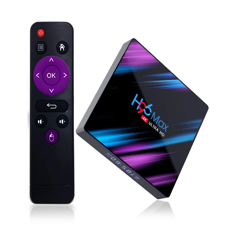 ТВ-приставка Android 9 0 H96 Max RK3318 4K Smart TV Box 2 4/5 0G WiFi Bluetooth 4 телеприставка 6 ГБ 32