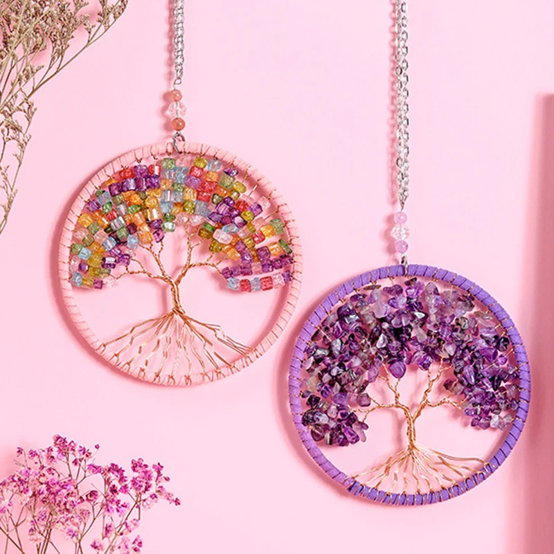 

Mini Wall Dreamcatcher Crafts Pendant Home Hanging Craft Tree Of Life Jewelry Home Livingroom Bedroom Decoration Birthday Gifts