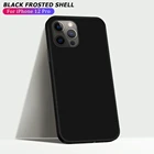 Черный матовый Силиконовый чехол для iPhone 13 Pro Max 13 Mini 12 11 Pro, мягкая задняя крышка телефона из ТПУ для iPhone 12 11 Pro Max 12, чехлы