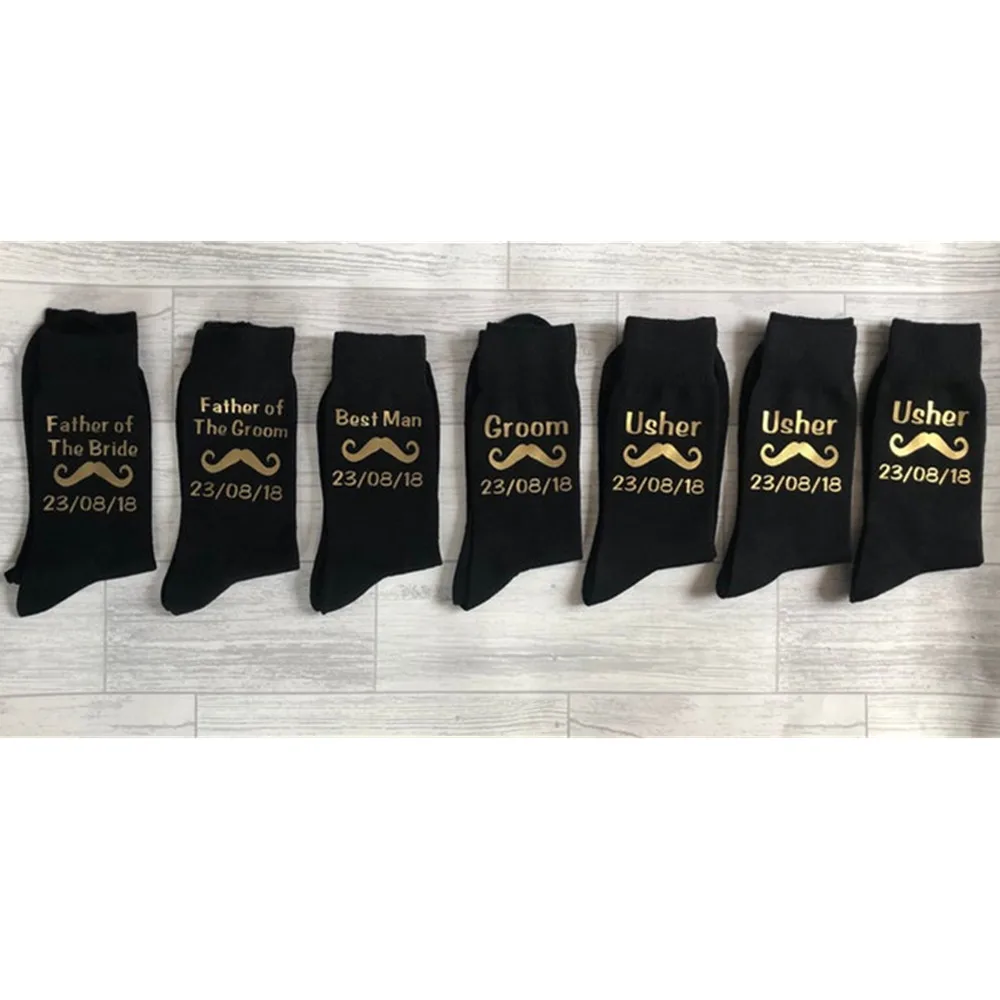 Индивидуальные забавные носки для шафера уникальный подарок бойфренда подарки