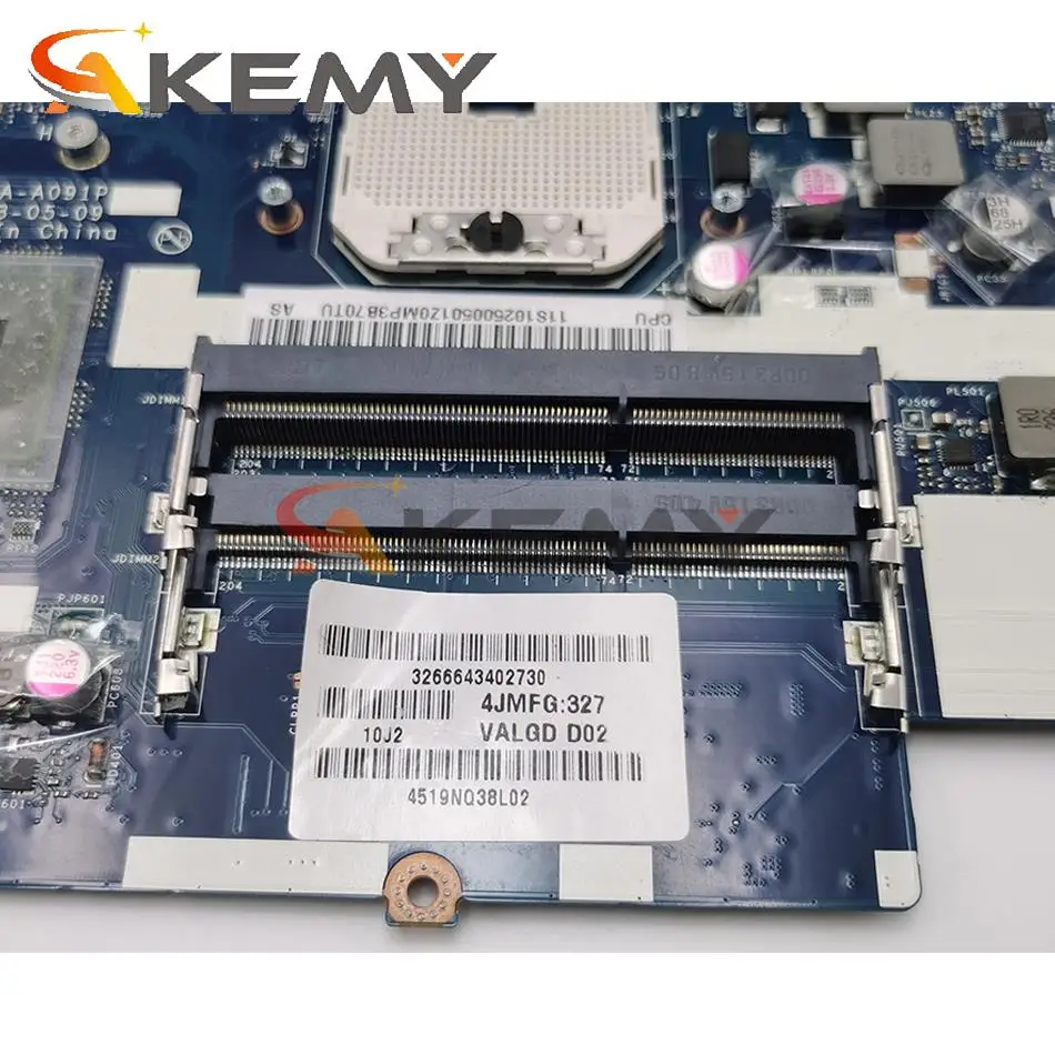 

VALGC/GD LA-A091P for Lenovo G505S Z505 notebook motherboard socket CPU GPU HD8570M+8650M R5 M230 2G 100% test work