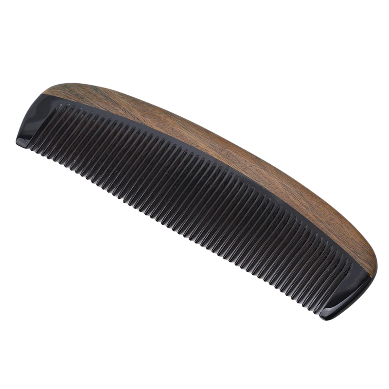 

1 шт. сандаловое дерево зеленый Рог говядина деревянная расческа борода макияж инструмент Массаж Уход за волосами