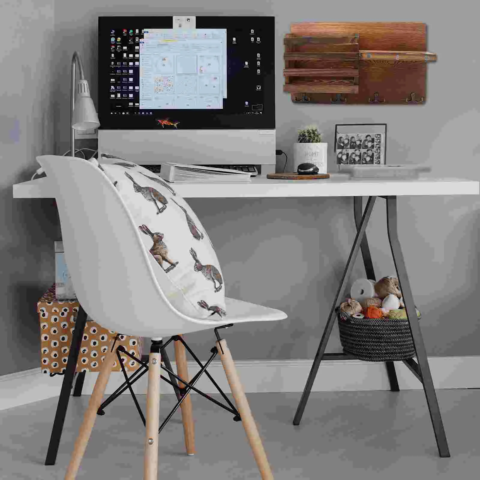 

1 шт., деревянная вешалка для ключей