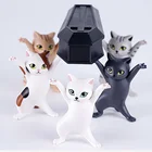 Держатель для ручек в виде танцующей кошки, куклы, очаровательная Кошка, игрушки в гробе, черная кошка, белая кошка, модель, фигурка, искусственная кожа для детей