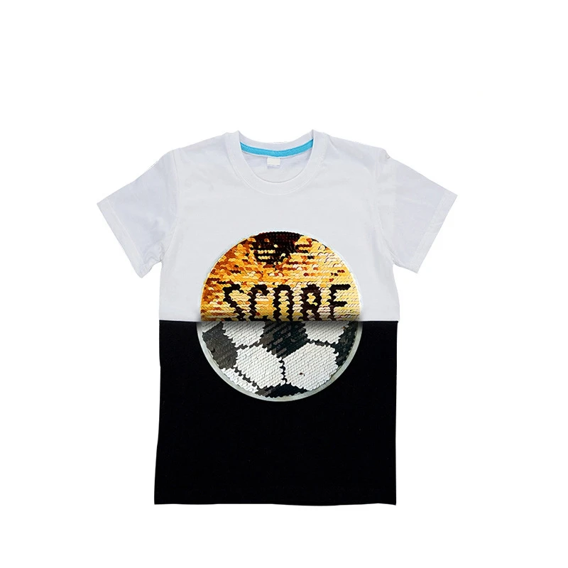 Большая футбольная аппликация двусторонние блестки надпись швейные нашивки для