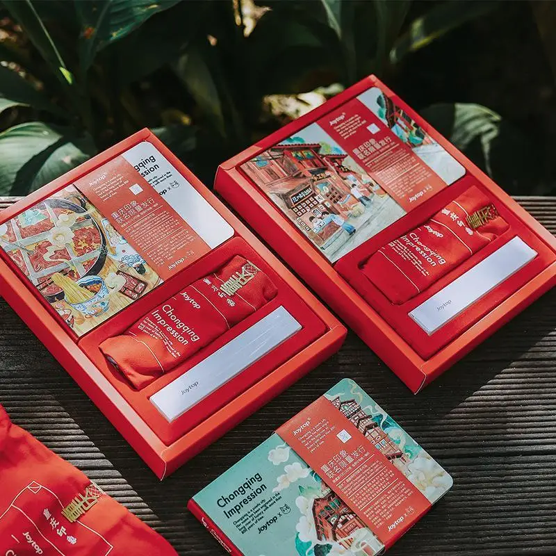 Журнал А5 в твердой обложке Набор подарочных коробок с завязками без надписей