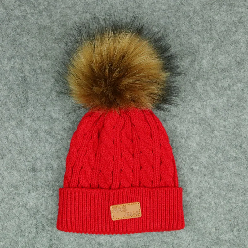 

Winter Warm Baby Hat Fur Pompom Knitted Baby Girls Boys Hat Cap Infant Toddler Kids Hat Beanie Kids Children Caps Bonnet