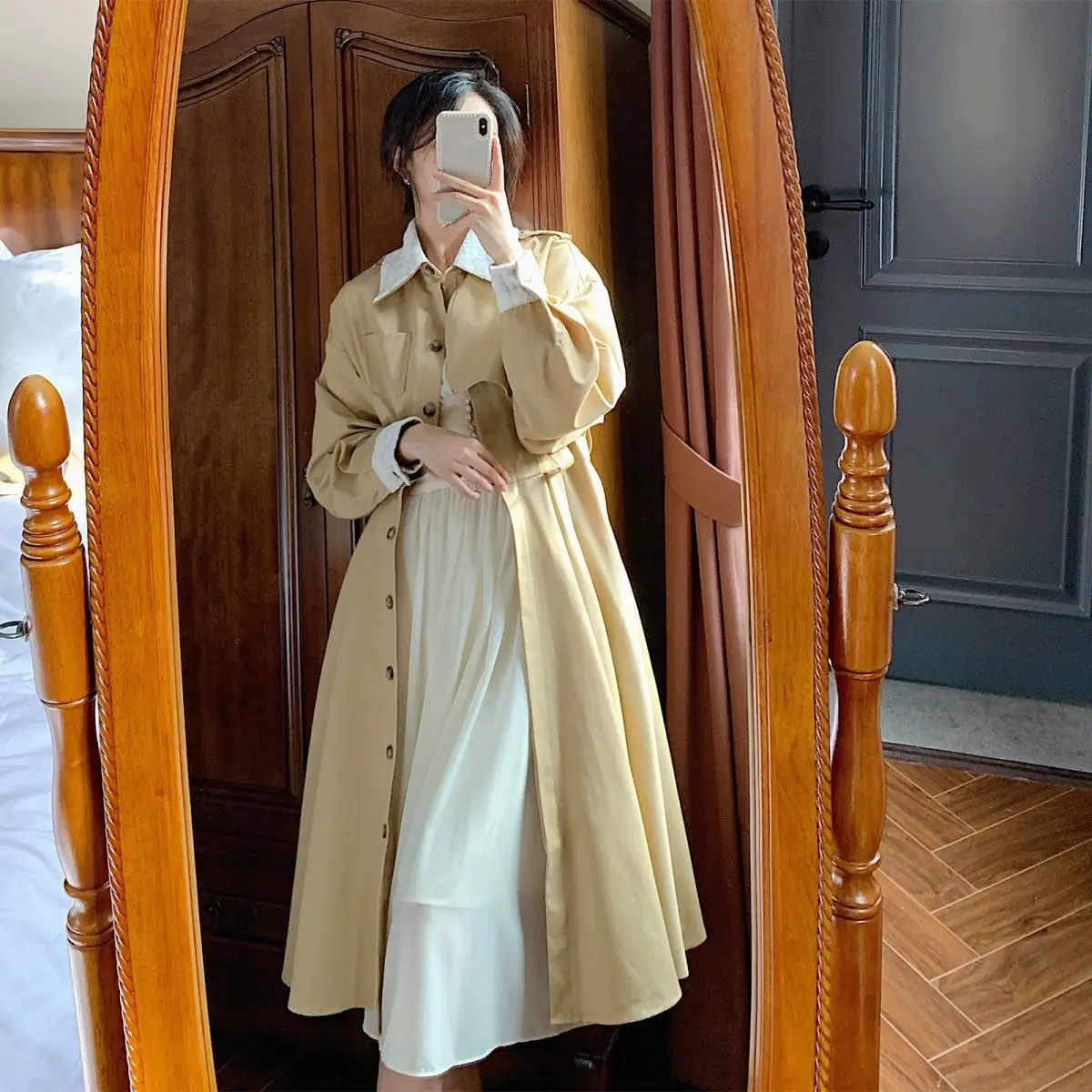 

Elegant Dress Ladie Casual Long Sleeve Evening Midi Dress Women Designer Vintage Party One-piece Dress Korean Female 2021 Autumn