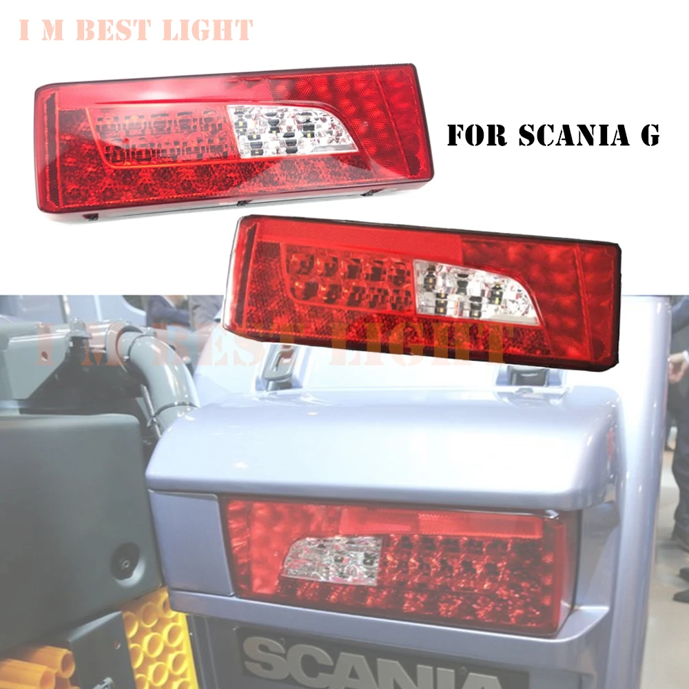 

2PCS L+R 24V LED Tail Light Combination Rear Lamps For Scania Truck G400 G450 Heavy Truck Right Left Taillights