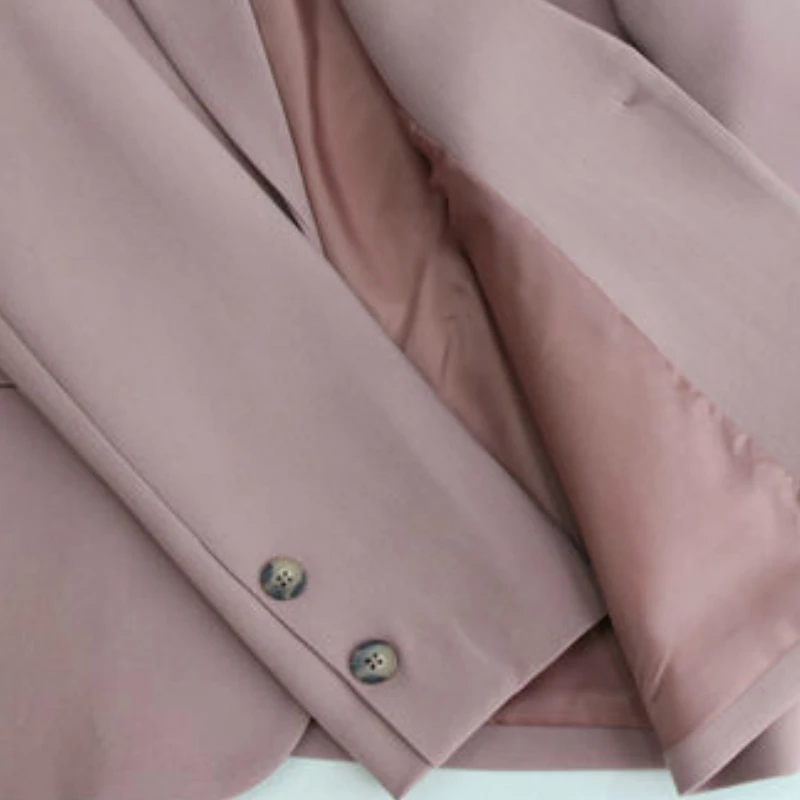 

Blazers Women Chic Minimalist Vintage Short Female Outerwear Spring Korean Style Newest Pure Elegant Loose Leisure Regular Coats