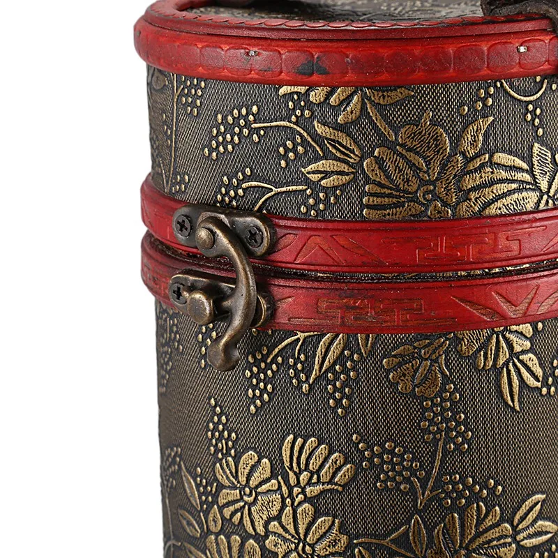 Цилиндр Винтаж Ретро деревянная хранение винных бутылок Подарочная коробка