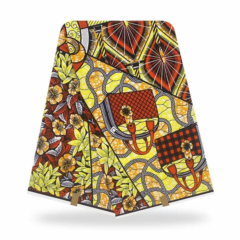 

Veritable High Quality Soft Breathable 100%Cotton Fabric Real Nigerian Style Ankara Wax Dye Printed Fabric By The Yards V-L 195