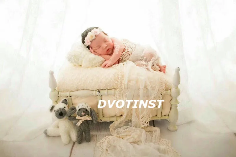 

Dvotinst Newborn Baby Photography Props White Princess Iron Posing Bed Fotografia Accessories Infant Studio Shoots Photo Prop