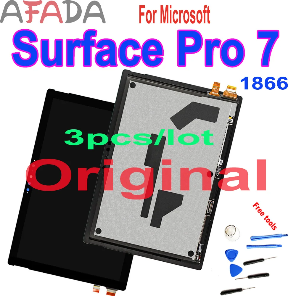 

3pcs 12.3" Original Lcd For Microsoft Surface Pro 7 1866 LCD Display Touch Screen Digitizer Assembly For Microsoft Surface Pro7