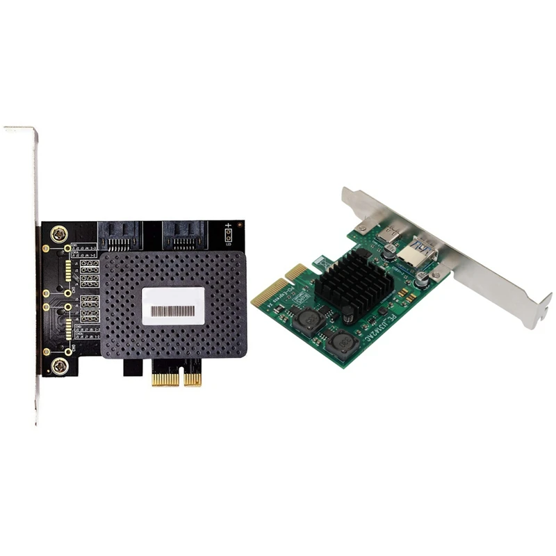 6 Гбит/с Pci Express Pcie Pci-E к 2 портам Sata 3 0 порт s карта расширения и PCI-E 4X USB 1 Type C |