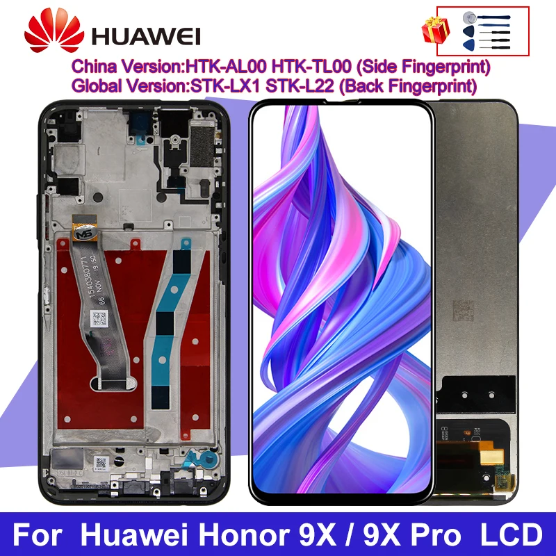 ЖК дисплей 6 59 дюйма для Huawei Honor 9X сенсорный экран с дигитайзером в сборе запасные