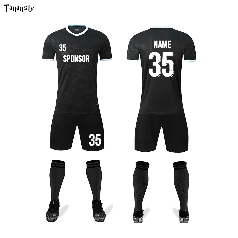 Camiseta de fútbol transpirable para hombre, uniforme de fútbol, pantalones cortos, traje de entrenamiento personalizado, novedad de 2021