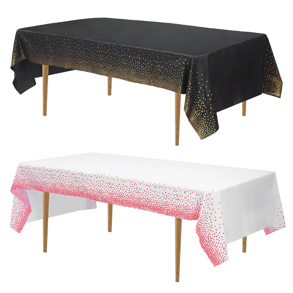 

Новинка 2021, одноразовая скатерть из розового золота, пластиковая скатерть в горошек, скатерть для детей и взрослых, украшение для дня рожден...