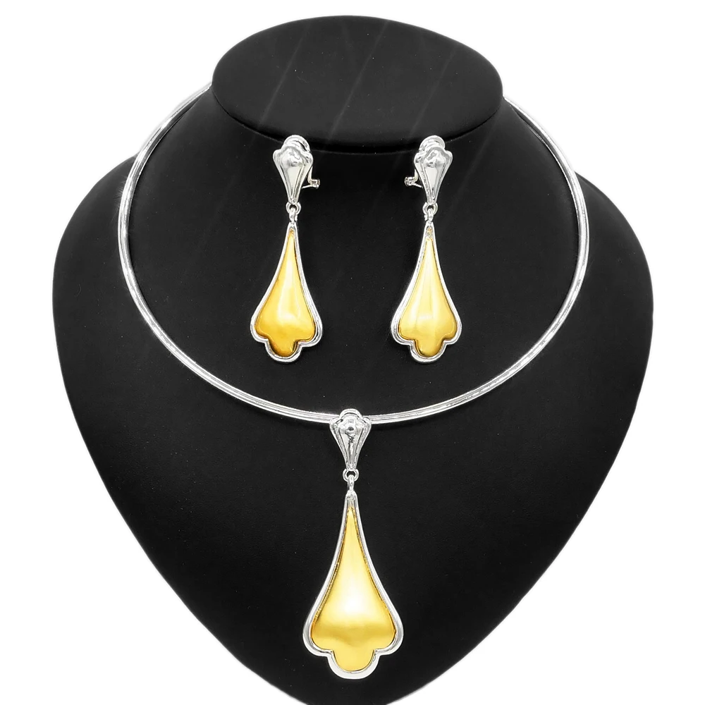

Yulaili 18K Italian Silver Collars Style Designed Jewelry Set Party Beautiful Noble Necklace Fine Gift Women's Jewellery Sets
