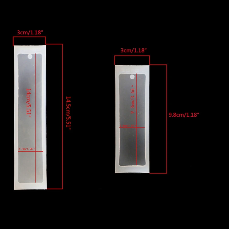 2 шт. прямоугольная силиконовая Закладка для книги пресс-форм эпоксидной смолы