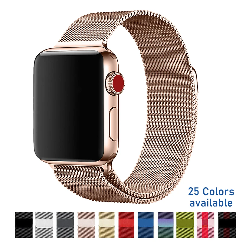 Ремешок для часов, Миланская петля, ремешок для наручных часов Apple Watch, версии 5 4 40 мм 44 мм, ремешок для наручных часов iWatch серии 1/2/3, 42 мм, 38 мм, Ремешок Браслет Нержавеющая сталь
