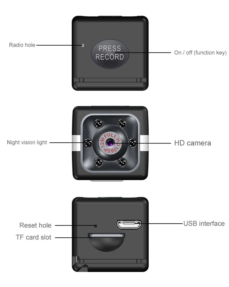 EastVita FX02 камера HD Aerial DV наружное записывающее устройство Mini Sports Camera 1080P Video