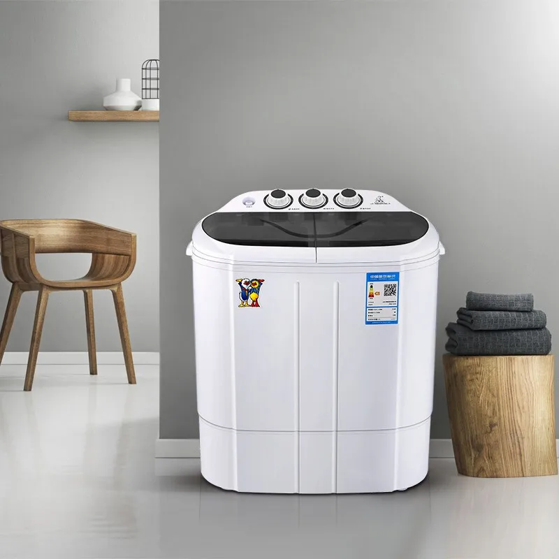 2.5 Kg Double-cylinder Semi-automatic  Mini Washing Machine Infant Baby  Mini Washing Machine Blu-ray  Mini Washing Machine