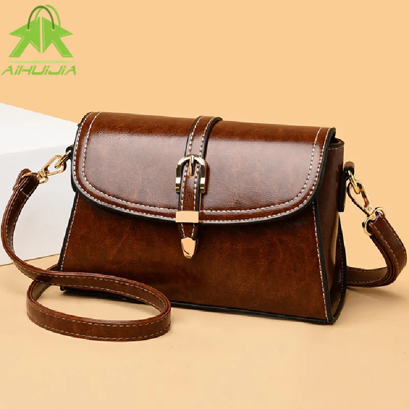 

High Quality Pu Leather Female Shoulder Bags Fashion Solid Color Messenger Bag 2021 New Woman Leisure Travel Handbag And Wallet