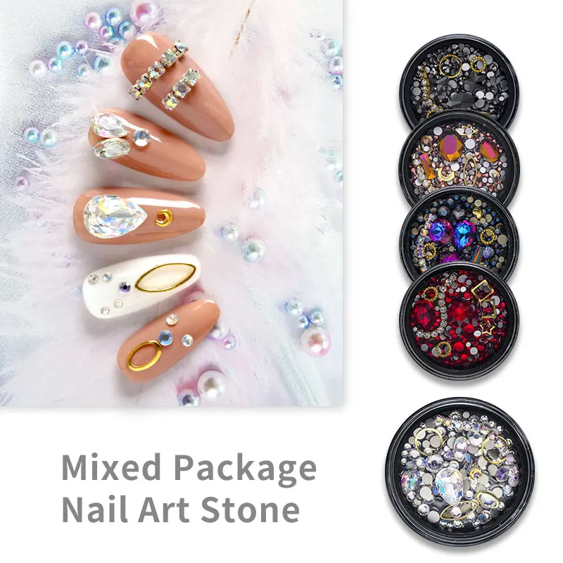 

Astrobox Boxed AAAA + Nail Art Rhinestone DIY Nail Sticker Diamond Crystal Stone Sew On Rhinestone Glue On Nail Art