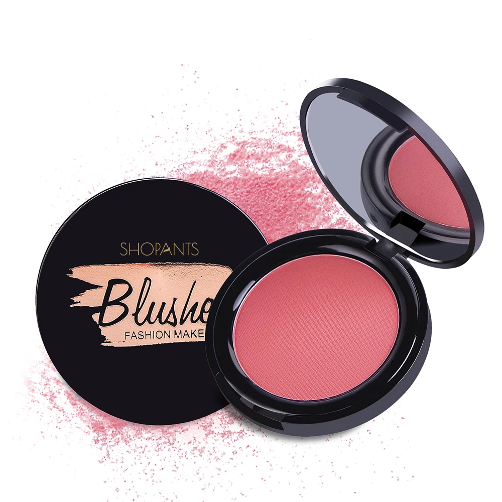 

SHOPANTS Monochrome Blush 2 Colors Face Mineral Pigment Cheek Blushe Powder Lightweight breathable Professional Makeup Blusher