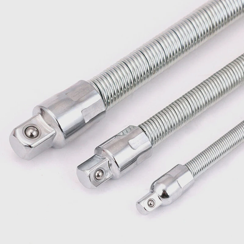 

3 Pcs Flexible Socket Extension Bar Set Kit 1/2 1/4 3/8 Shaft Drive 10 8 6