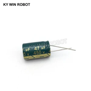 Алюминиевый электролитический конденсатор frekuensi tinggi, 47 мкФ, 450 в, 16 х25 мм, 5 шт.
