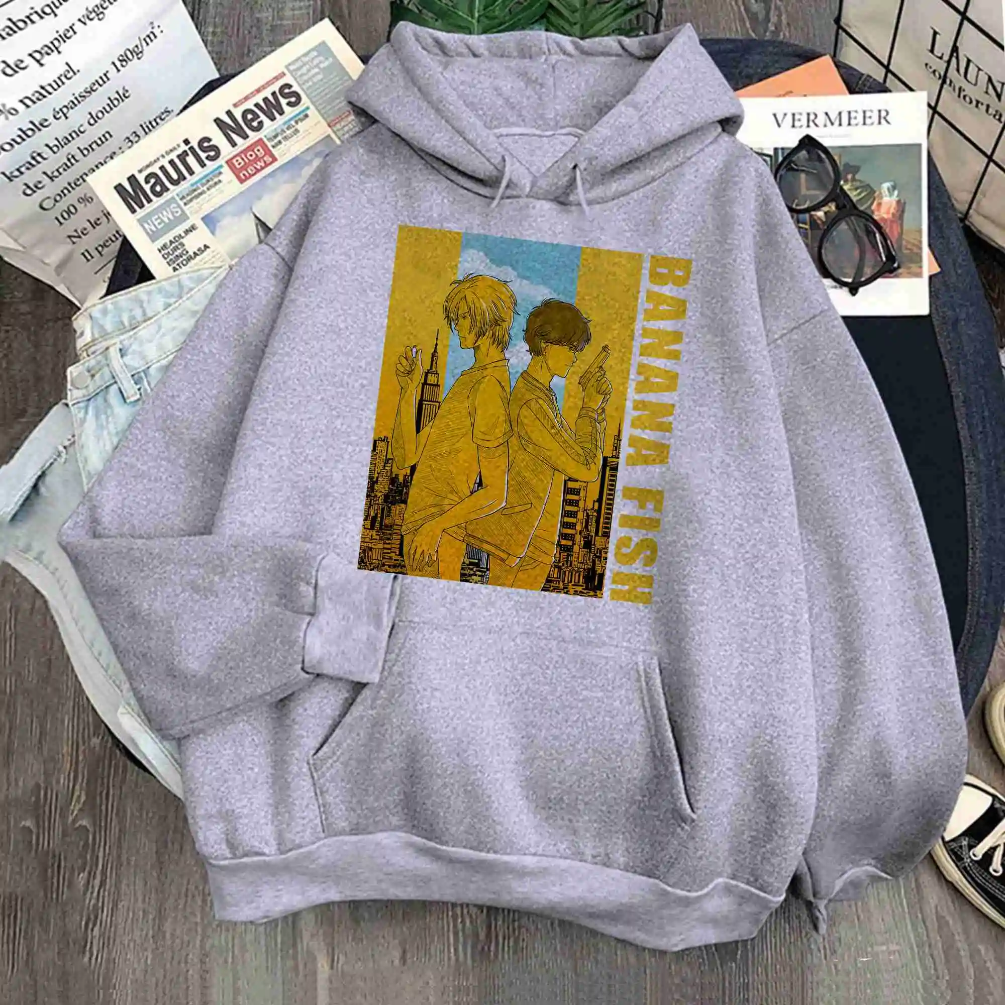 

Anime Banana Fish Print Hoodie Sweatshirts Women Hot Hoodies Winter Streewear Hoody 2022 Fashion Women Loose Kpop Clothes
