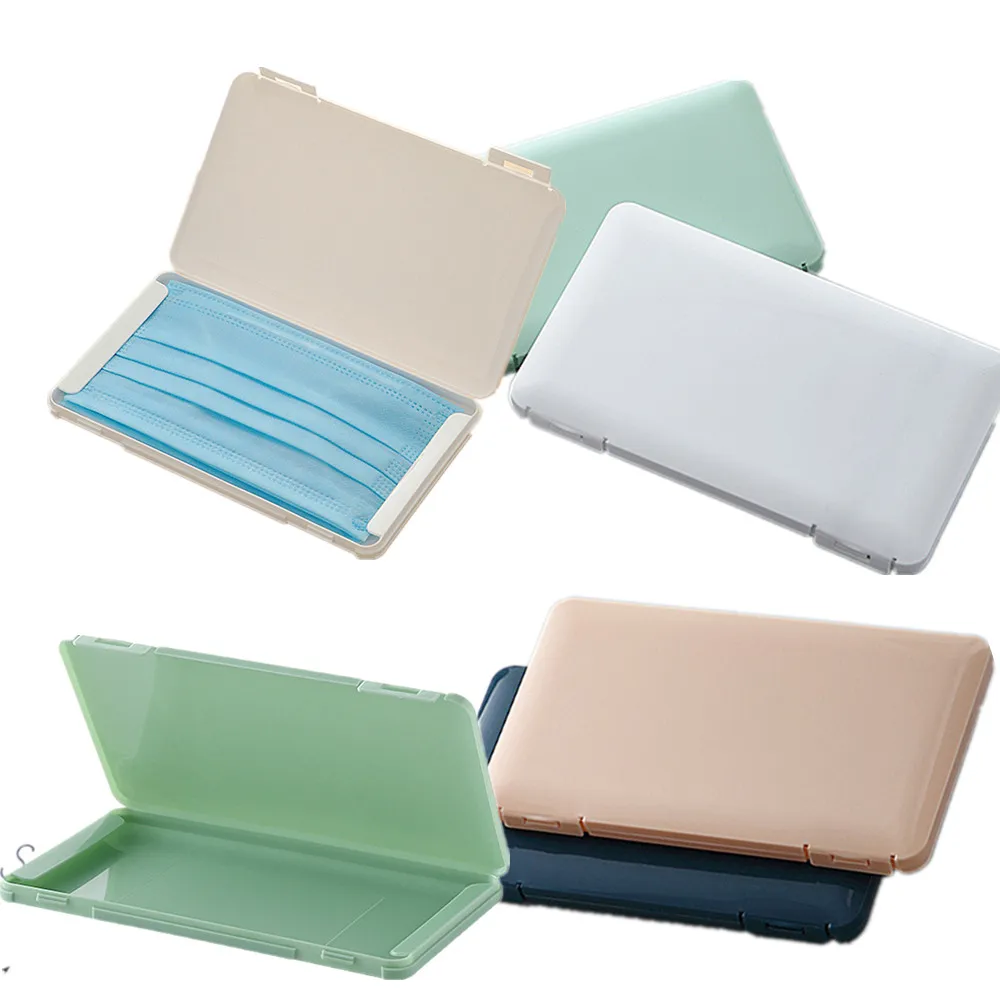 Однотонная портативная Пылезащитная маска чехол для хранения одноразовые маски