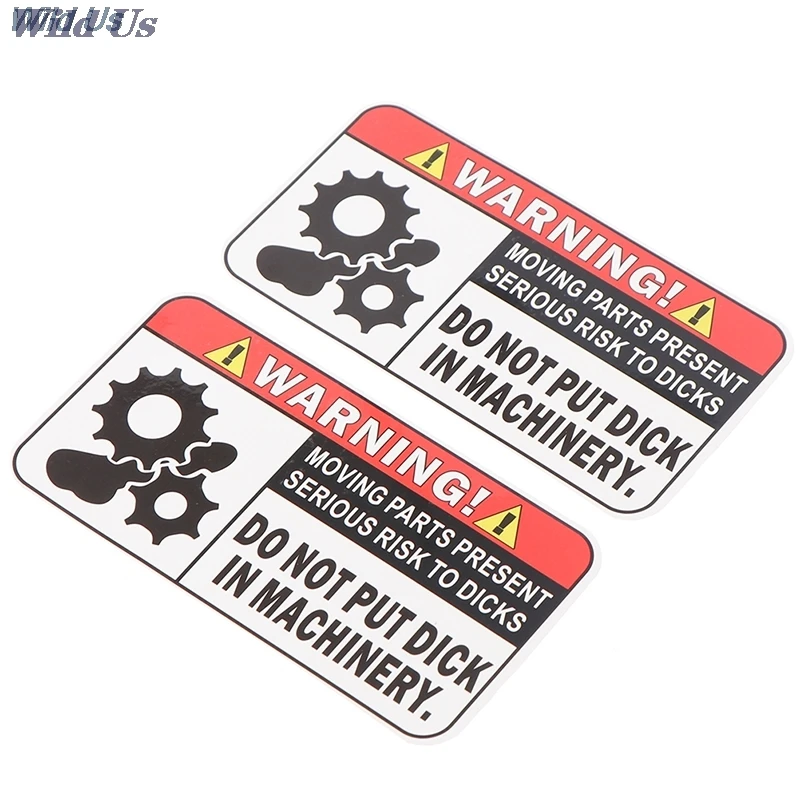 

2pcs Funny Warning In Machinery Car Sticker Decal Reflecterende PVC Decal