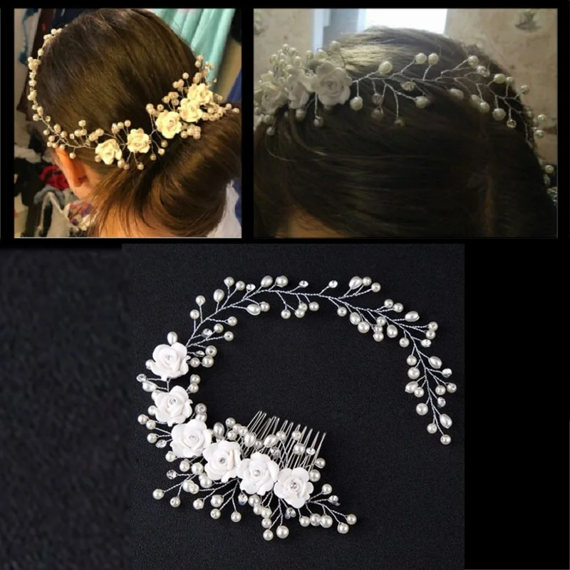 

Delysia King New Fashion Lengthened Flower Headdress for Wedding
