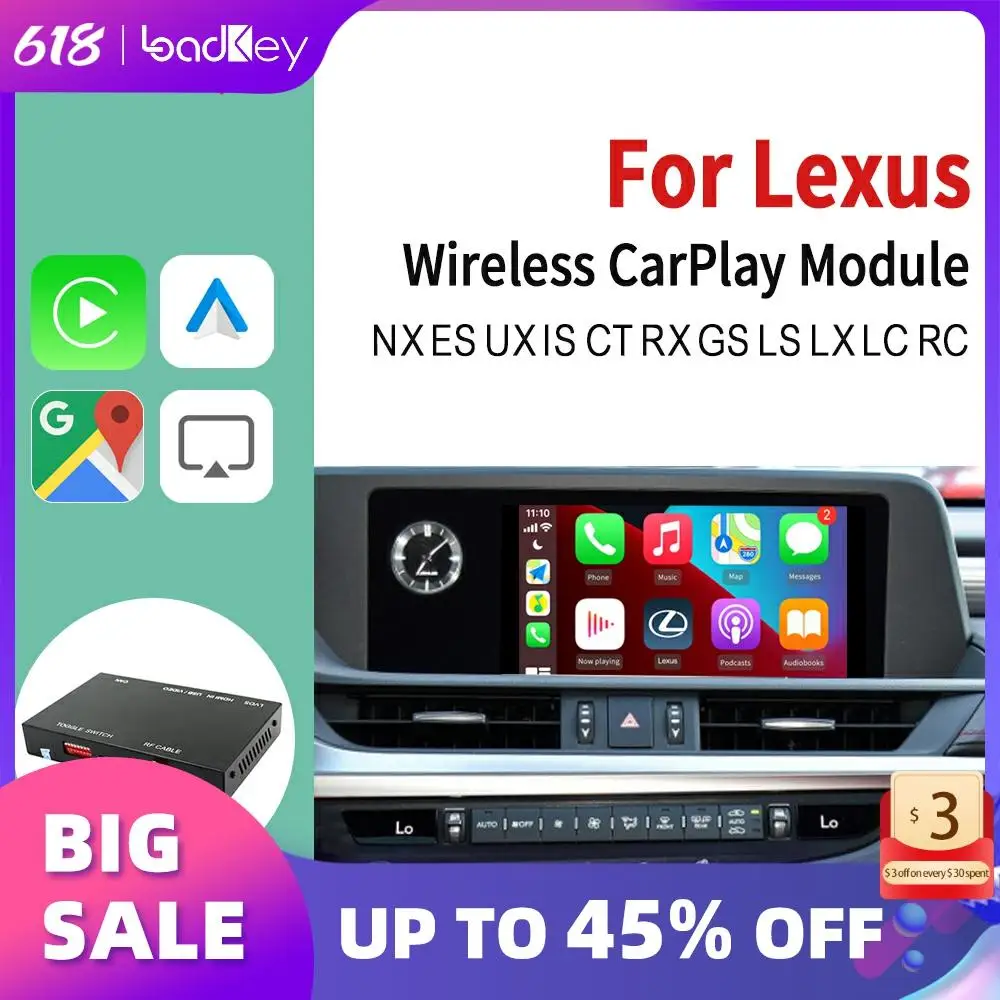 Автомобильный беспроводной декодер для грузовиков Android Apple CarPlay Lexus NX ES US IS CT RX GS LS LX