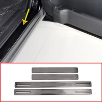 black stainless steel for land rover discovery 4 lr4 2010 2016 outside door sill scuff plates cover trim accessories